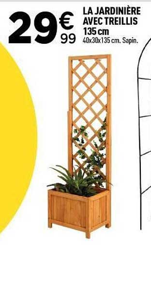 LA JARDINIÈRE AVEC TREILLIS 135 cm