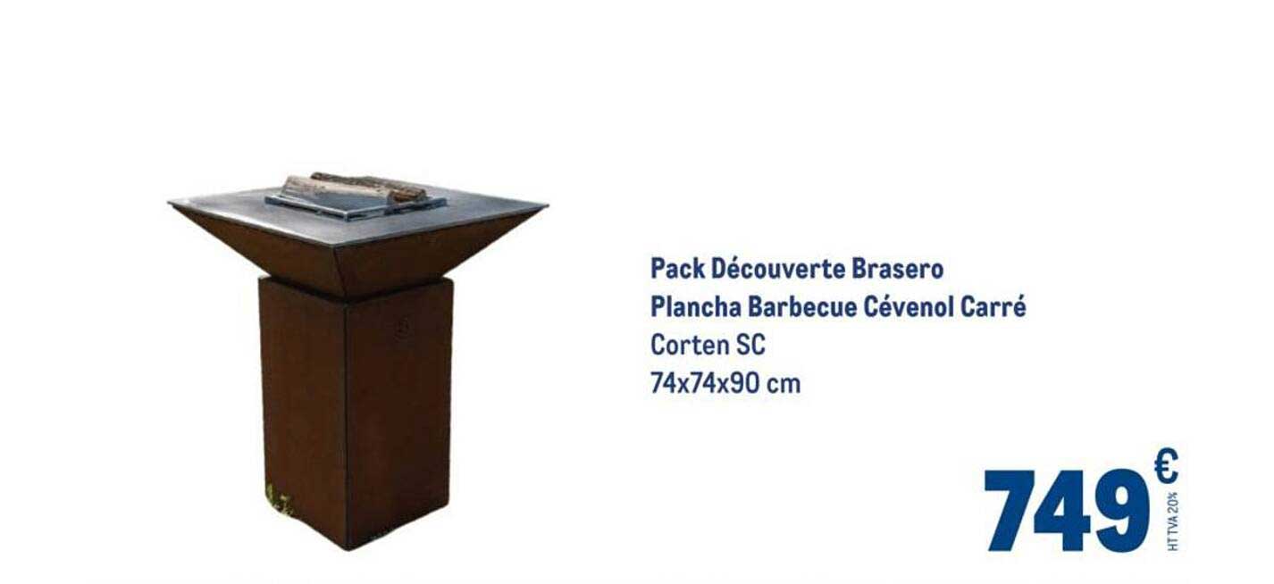 Pack Découverte Brasero Plancha Barbecue Cévenol Carré