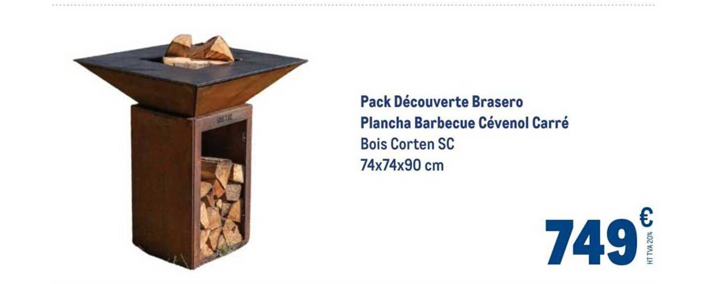 Pack Découverte Brasero Plancha Barbecue Cévenol Carré
