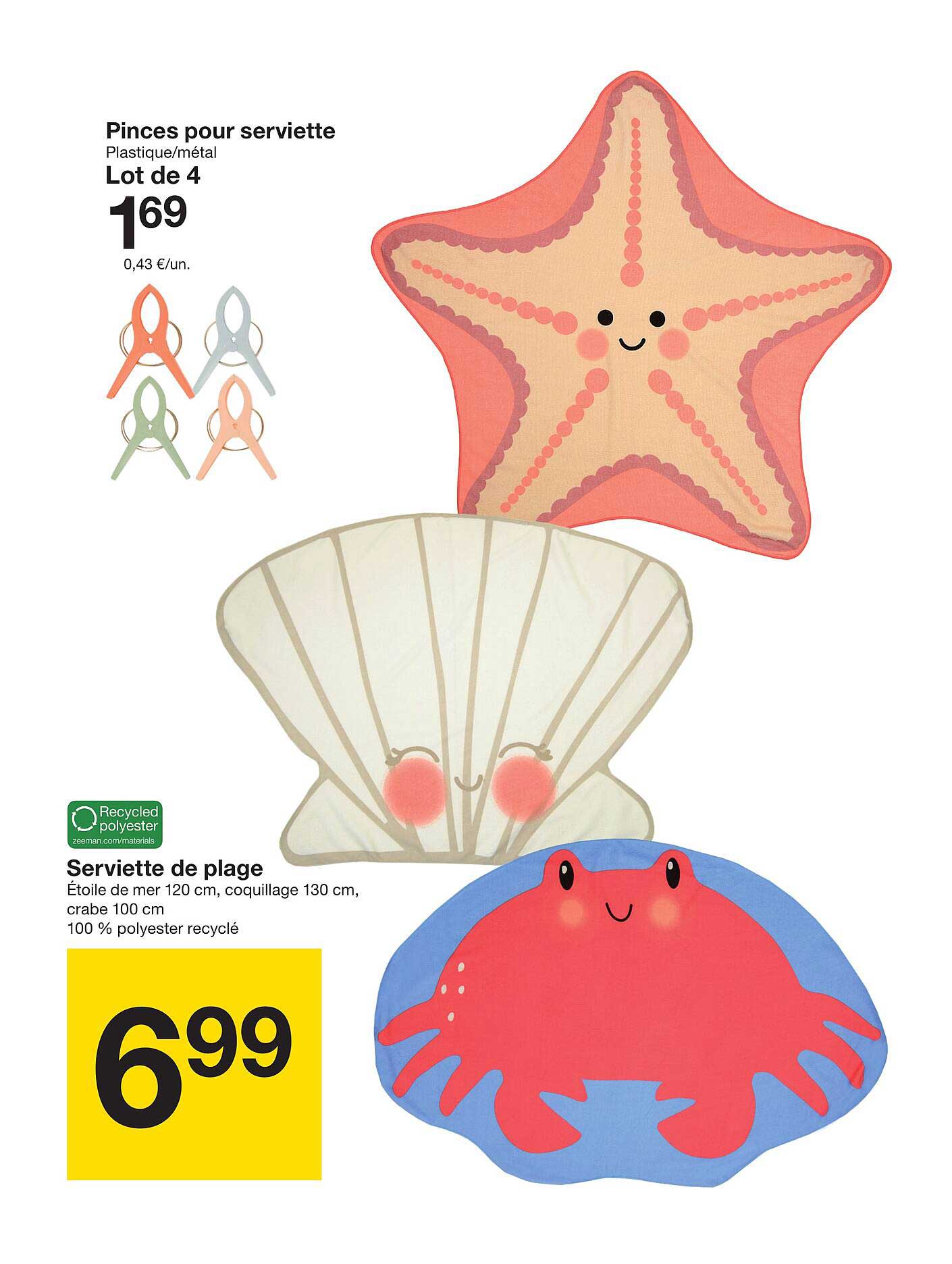 Serviette de plage - 6,99 €