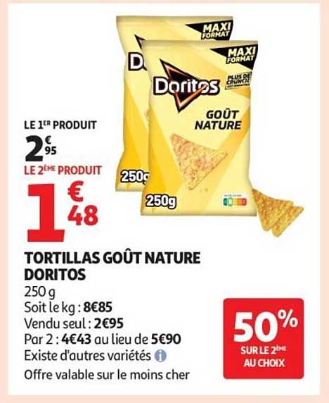TORTILLAS GOÛT NATURE DORITOS