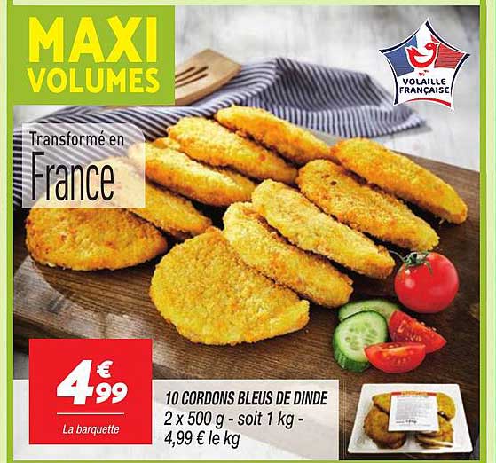 10 CORDONS BLEUS DE DINDE