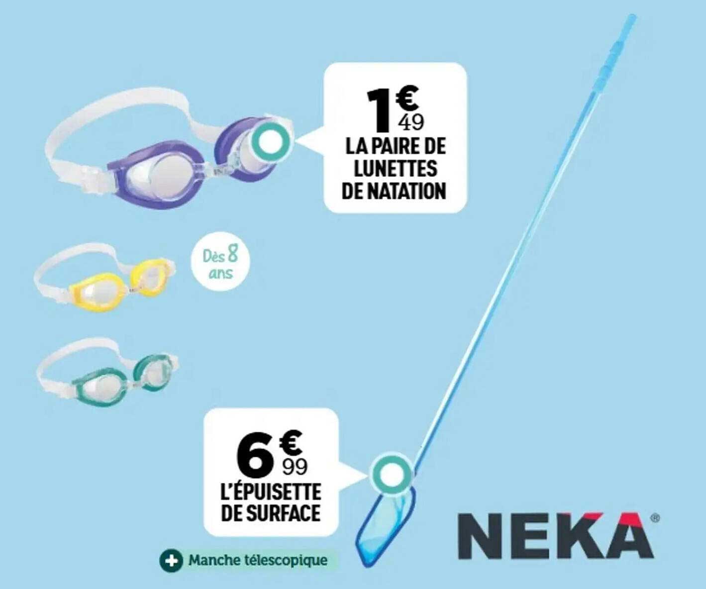 1€49 LA PAIRE DE LUNETTES DE NATATION