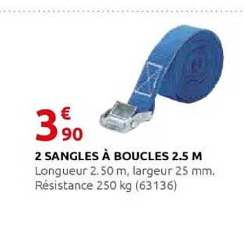2 SANGLES À BOUCLES 2.5 M