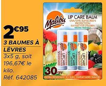 3 BAUMES À LÈVRES