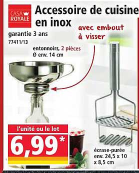 Accessoire de cuisine en inox
