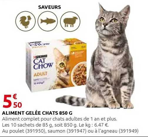 ALIMENT GELÉE CHATS 850 G