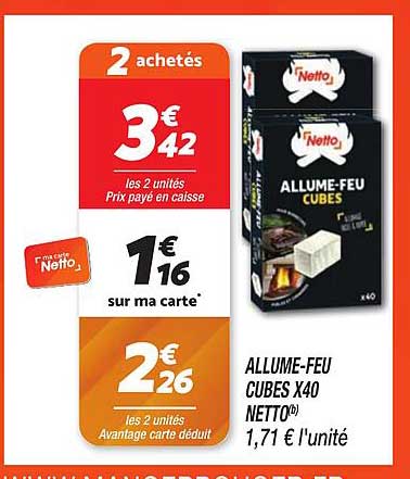 ALLUME-FEU CUBES X40 NETTO