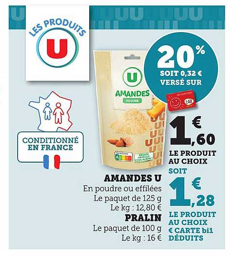 Amandes U en poudre
