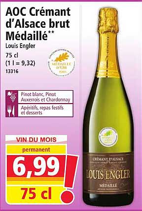 AOC Crémant d'Alsace brut Médaillé**