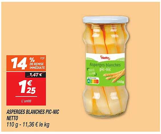 ASPERGES BLANCHES PIC-NIC