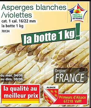 Asperges blanches/violettes