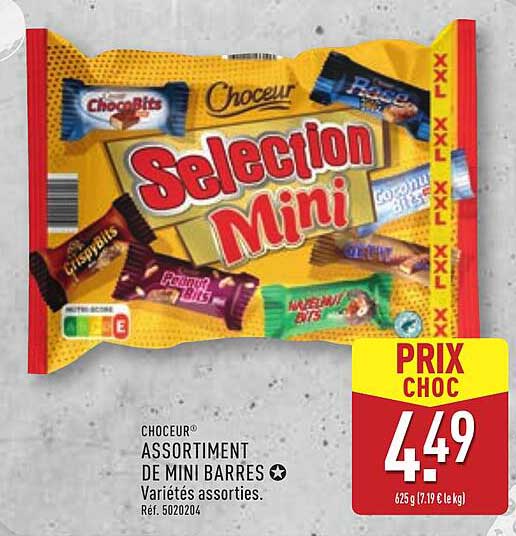 ASSORTIMENT DE MINI BARRES