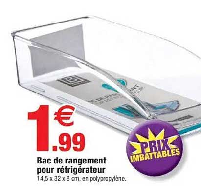 Bac de rangement pour réfrigérateur