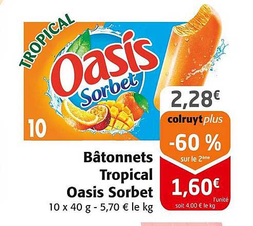 Bâtonnets Tropical Oasis Sorbet