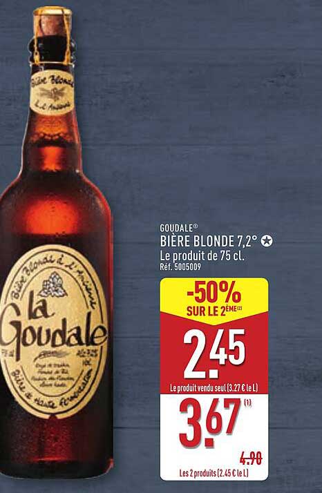 Bière Blonde 7,2° La Goudale 75 cl