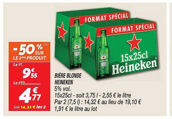 BIÈRE BLONDE HEINEKEN