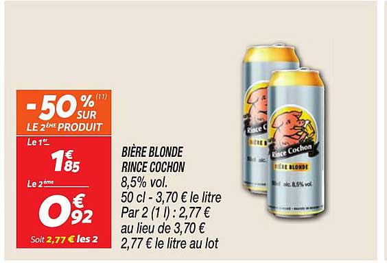 BIÈRE BLONDE RINCE COCHON