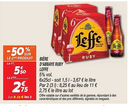 Bière d'Abbaye Ruby Leffe