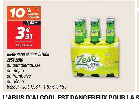 BIÈRE SANS ALCOOL CITRON ZEST ZERO