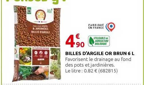 BILLES D’ARGILE OR BRUN 6 L