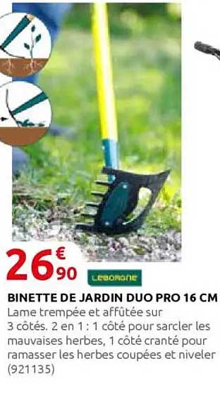 BINETTE DE JARDIN DUO PRO 16 CM