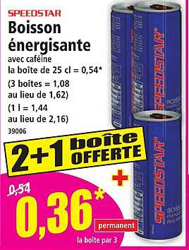 Boisson énergisante avec caféine