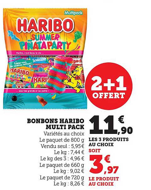 BONBONS HARIBO MULTI PACK