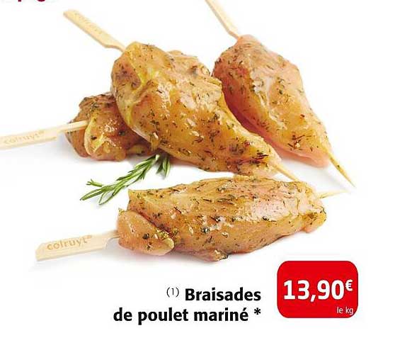 Braisades de poulet mariné