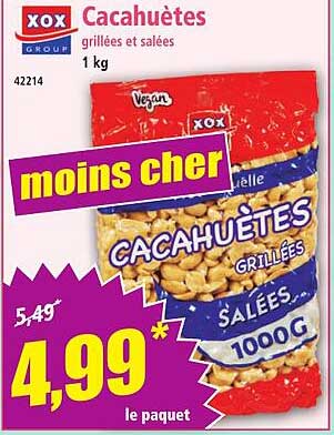 Cacahuètes grillées et salées 1 kg
