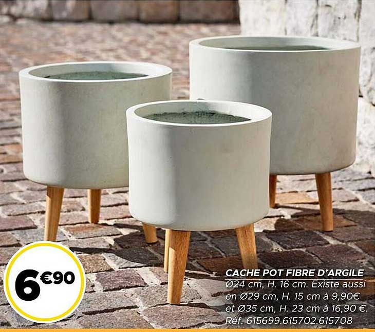CACHE POT FIBRE D'ARGILE