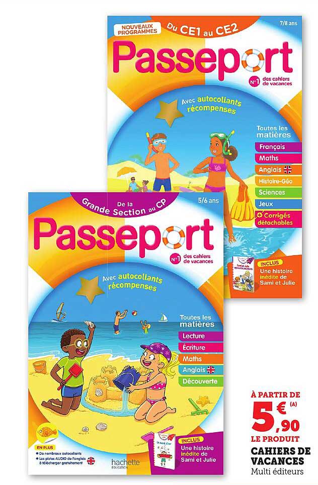 Cahiers de vacances Passeport