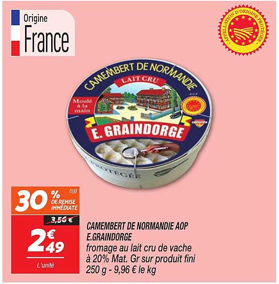 CAMEMBERT DE NORMANDIE AOP E.GRAINDORGE