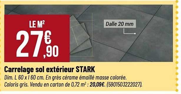 Carrelage sol extérieur STARK