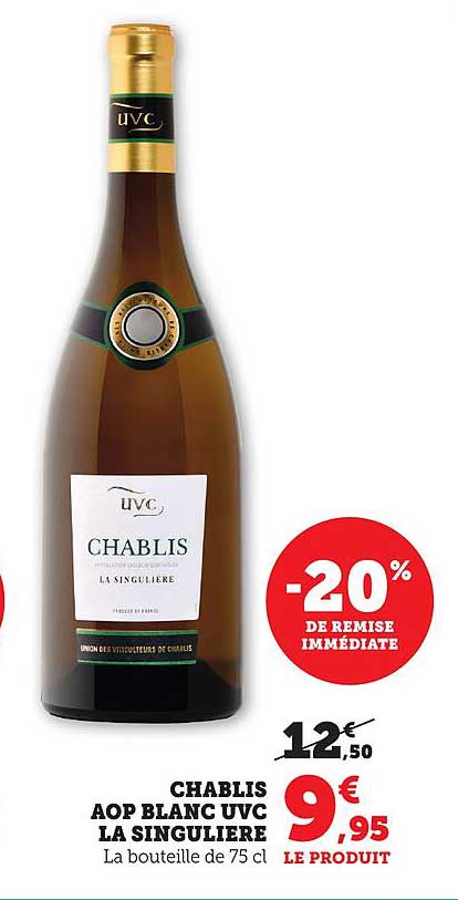 CHABLIS AOP BLANC UVC LA SINGULIERE