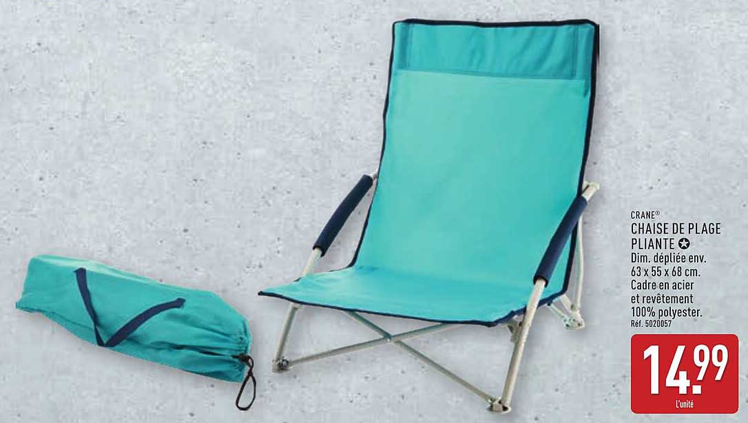 CHAISE DE PLAGE PLiante