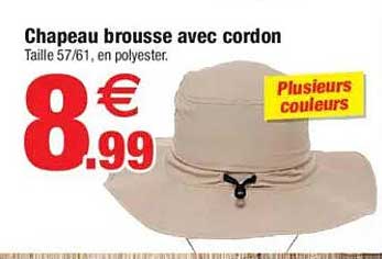 Chapeau brousse avec cordon