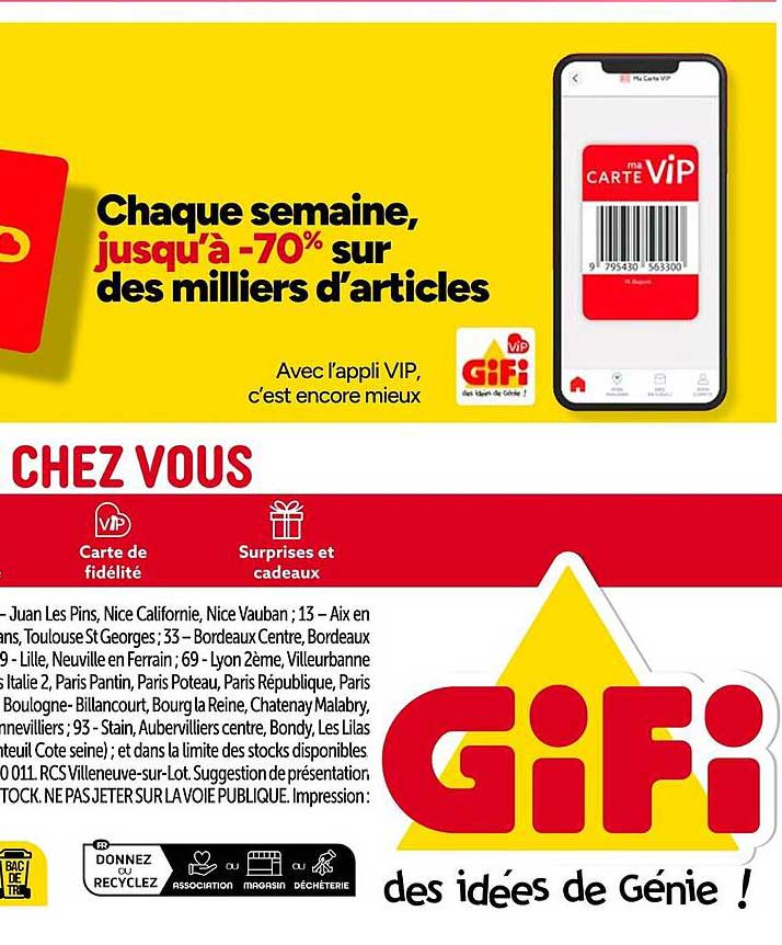 Chaque semaine, jusqu'à -70% sur des milliers d'articles