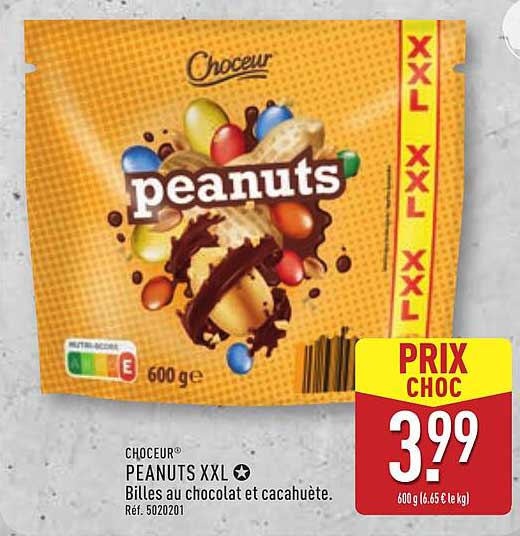 CHOCHEUR® PEANUTS XXL Billes au chocolat et cacahuète.