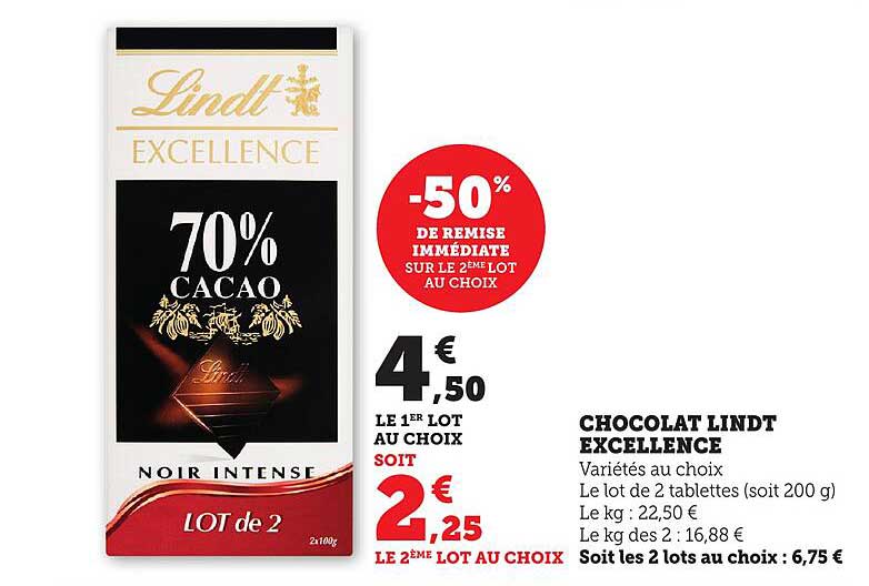 CHOCOLAT LINDT EXCELLENCE