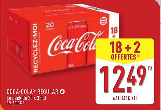 COCA-COLA® REGULAR - Le pack de 20 x 33 cl