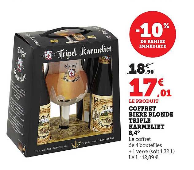 COFFRET BIERE BLONDE TRIPLE KARMELIET 8,4°