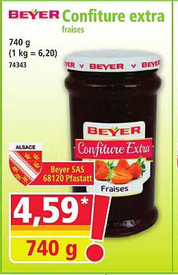 Confiture extra fraises