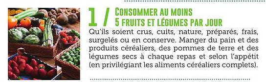 CONSUMER AU MOINS 5 FRUITS ET LÉGUMES PAR JOUR