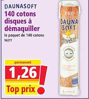 DAUNASOFT 140 cotons disques à démaquiller