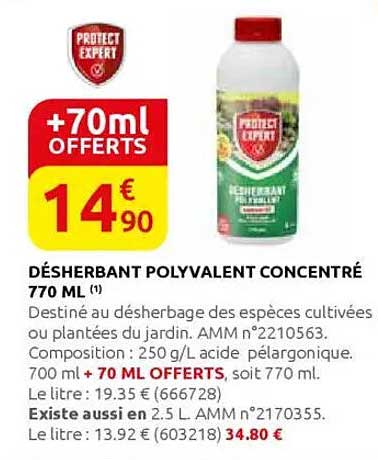 DÉSHERBANT POLYVALENT CONCENTRÉ 770 ML