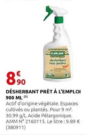 DÉSHERBANT PRÊT À L'EMPLOI 900 ML
