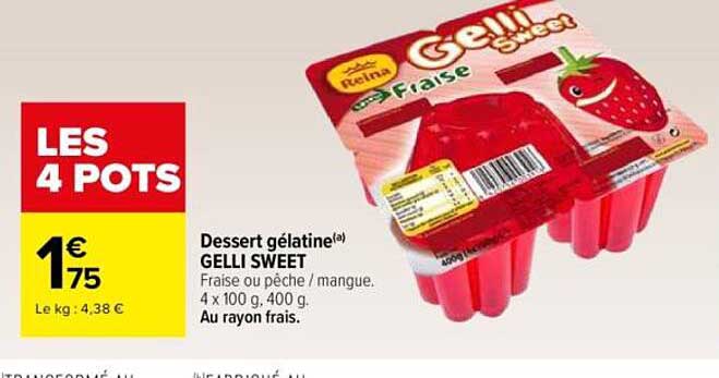Dessert gélatine GELLI SWEET
