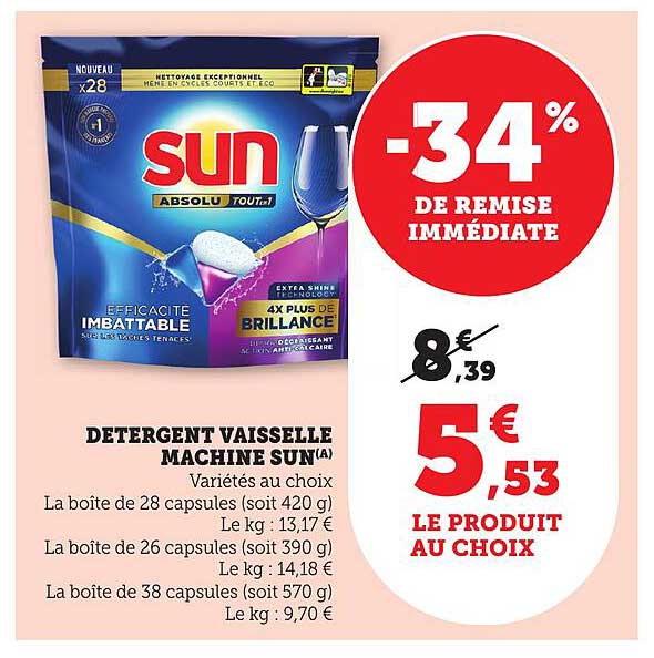 DÉTERGENT VAISSELLE MACHINE SUN