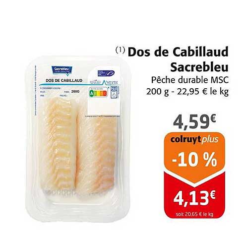 Dos de Cabillaud Sacrebleu